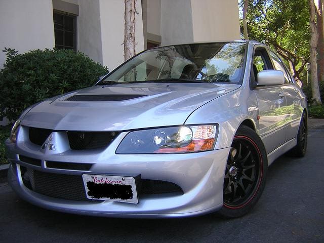 2004 Mitsubishi Lancer Evolution with 17x9 Volk Racing CE28N wheels