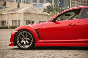 2009 Mazda RX-8 with 19x8.5 Linea Corse LC 818 wheels
