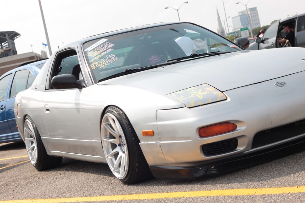 1990 Nissan S13 with 17x9.75 XXR 527 wheels
