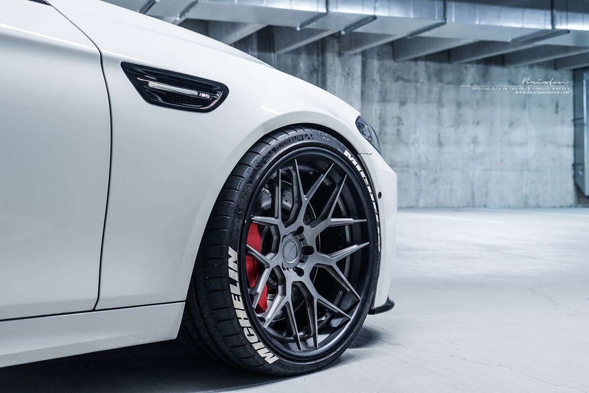 2015 BMW M5 with 21x10 Brixton CM8 Targa wheels