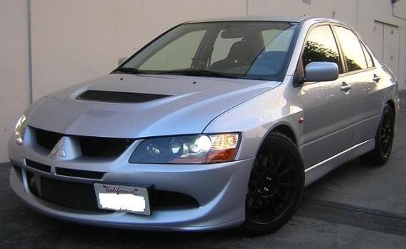 2003 Mitsubishi Lancer Evolution with 17x8 TDR FQ400 wheels