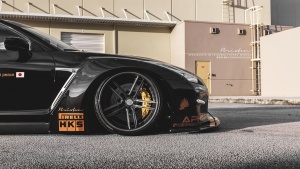 2016 Nissan GT-R with 21x12 Brixton R25 wheels