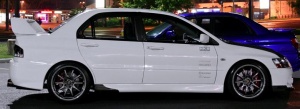 2005 Mitsubishi Lancer Evolution with 18x9.5 Volk CE28N wheels