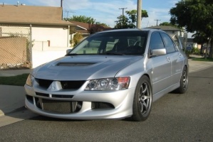 2005 Mitsubishi Lancer Evolution with 18x9.5 Gram Light 57 Max wheels