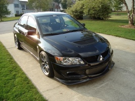 2003 Mitsubishi Lancer Evolution with 18x9.5 Gram Lights Optimise wheels