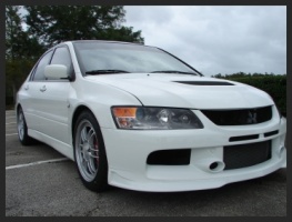 2005 Mitsubishi Lancer Evolution with 17x8.5 Enkei RPF1 wheels