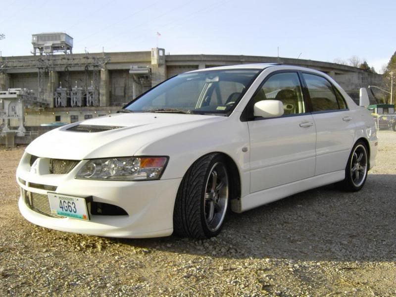 2005 Mitsubishi Lancer Evolution with 18x8 TSW Thruxton wheels
