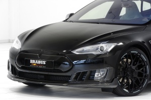 2015 Tesla Model S with 21x9 Brabus Y Platinum Edition wheels
