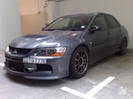 2003 Mitsubishi Lancer Evolution with 17x8.5 Volk Racing CE28N wheels