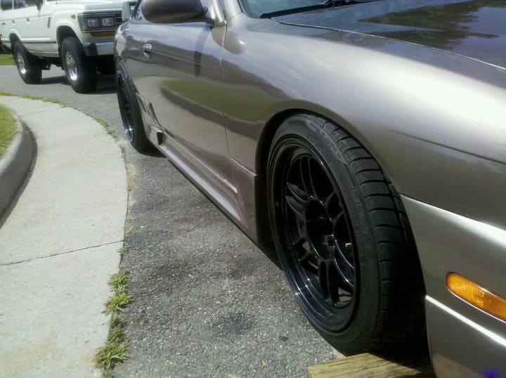 1995 Nissan S14 with 17x9 enkie rpf1 wheels