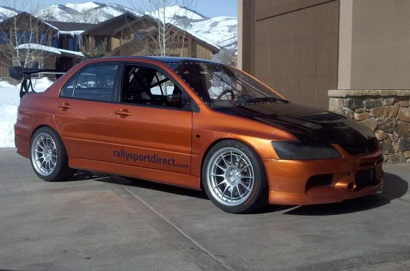 2006 Mitsubishi Lancer Evolution with 18x10.5 Enkei NT03+M wheels