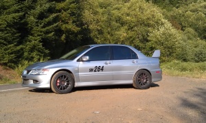 2006 Mitsubishi Lancer Evolution with 17x9 Team Dynamics Pro Race 1.2 wheels