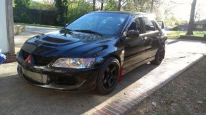 2008 Mitsubishi Lancer Evolution with 17x9.5 Rota P45R wheels