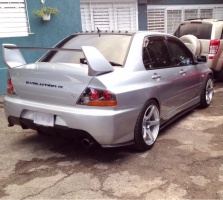 2006 Mitsubishi Lancer Evolution with 18x9.5 Enkei Kojin wheels