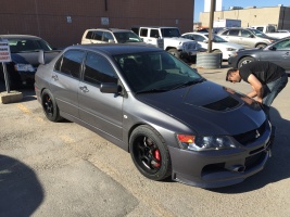 2005 Mitsubishi Lancer Evolution with 17x9 Advan RG-D wheels