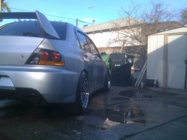 2006 Mitsubishi Lancer Evolution with 17x10 wheels