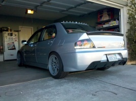 2008 Mitsubishi Lancer Evolution with 17x10 Enkei RPF1 wheels