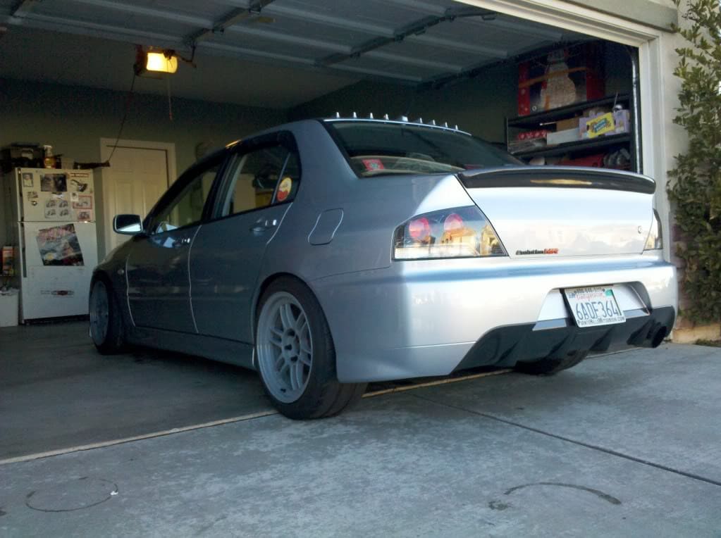 2008 Mitsubishi Lancer Evolution with 17x10 Enkei RPF1 wheels