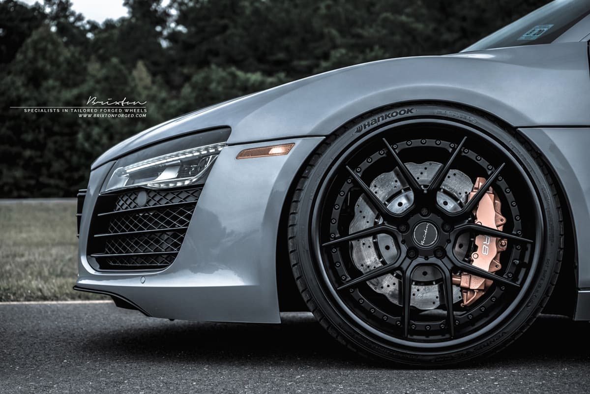 2015 Audi R8 with 20x9 Brixton CM5 Targa wheels