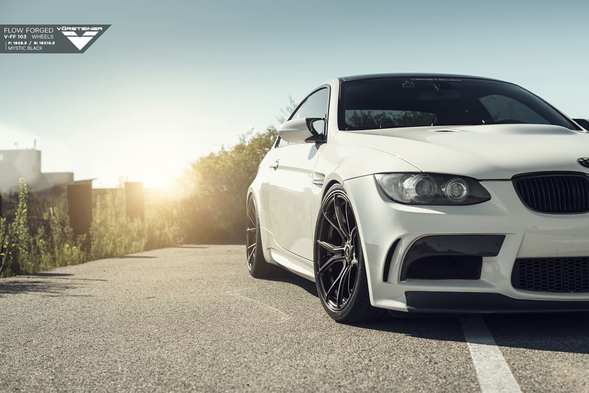 2010 BMW M3 with 19x9.5 Vorsteiner V-FF 103 wheels