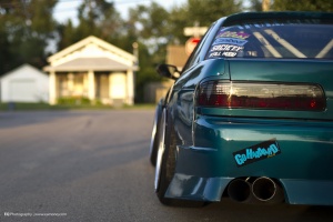 1993 Nissan S13 with 18x10 Work Emitz wheels