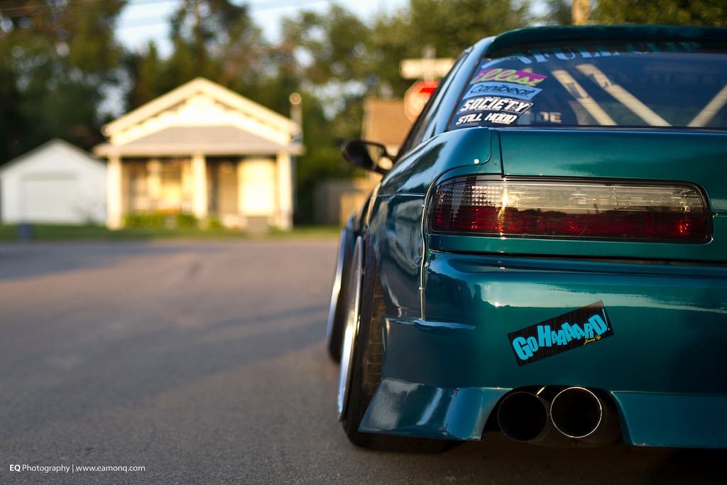 1993 Nissan S13 with 18x10 Work Emitz wheels
