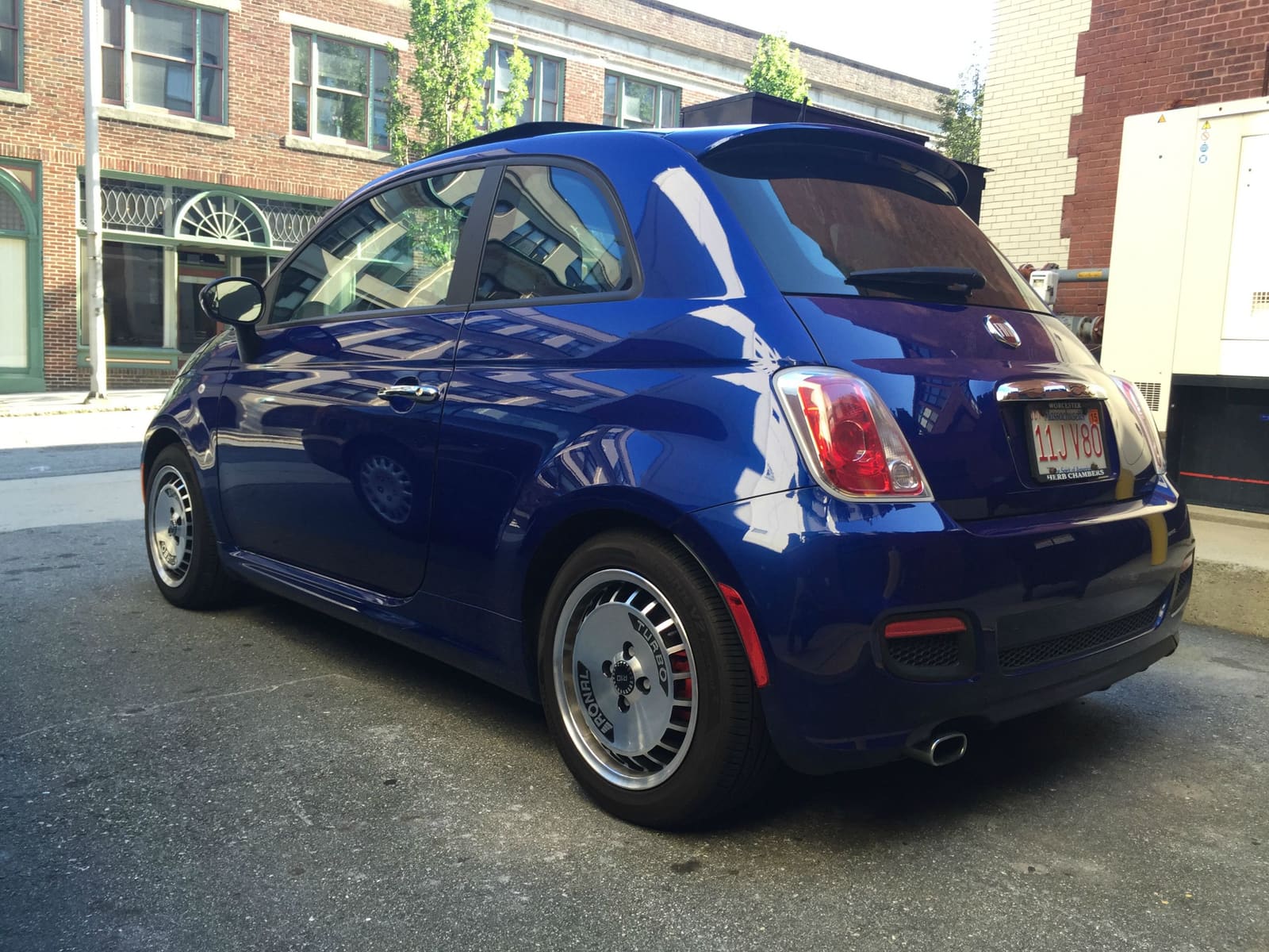 2013 FIAT 500 with 15x7 Ronal R10 Turbo wheels