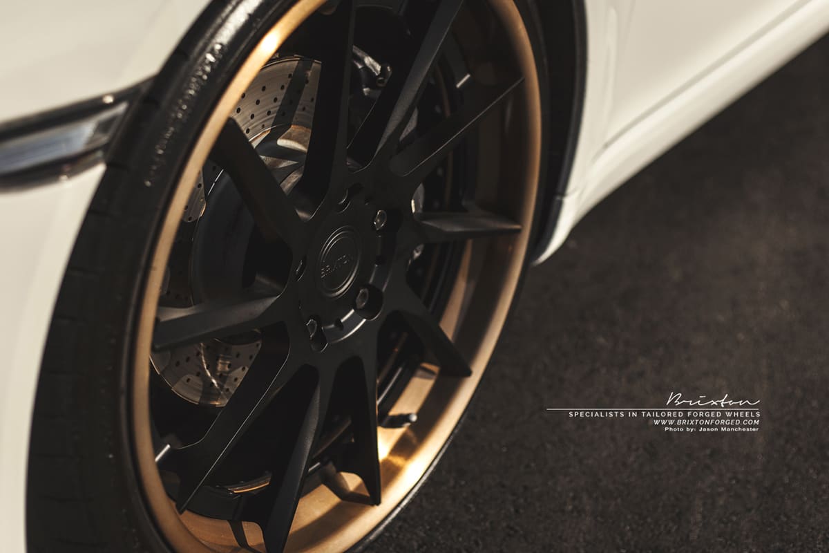 2016 Porsche 911 with 21x9 Brixton R10D Targa wheels