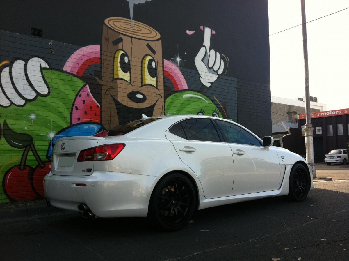 2011 Lexus IS-F with 19x8.5 ADVAN RS-D wheels