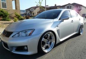 2013 Lexus IS-F with 20x9 SSR Professor SP-1 wheels