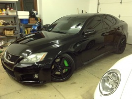 2014 Lexus IS-F with 19x9.5 Stance SC-5 wheels