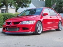 2003 Mitsubishi Lancer Evolution with 17x8.5 Enkei RPF1 wheels