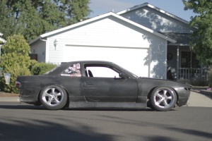 1992 Nissan S13 with 17x10.5 Work VS-KF wheels