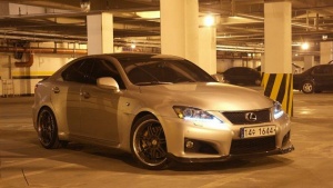 2012 Lexus IS-F with 19x9.5 wheels