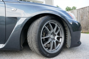 2012 Lexus IS-F with 18x9.5 Enkei wheels