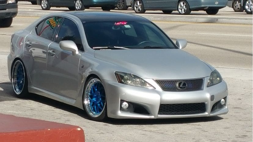 2010 Lexus IS-F with 19x9.5 wheels
