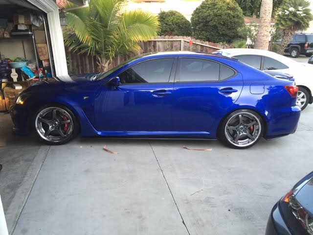 2011 Lexus IS-F with 19x8.5 Volk wheels
