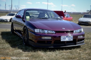 1998 Nissan S14 with 18x9.5 Rays CE28n wheels