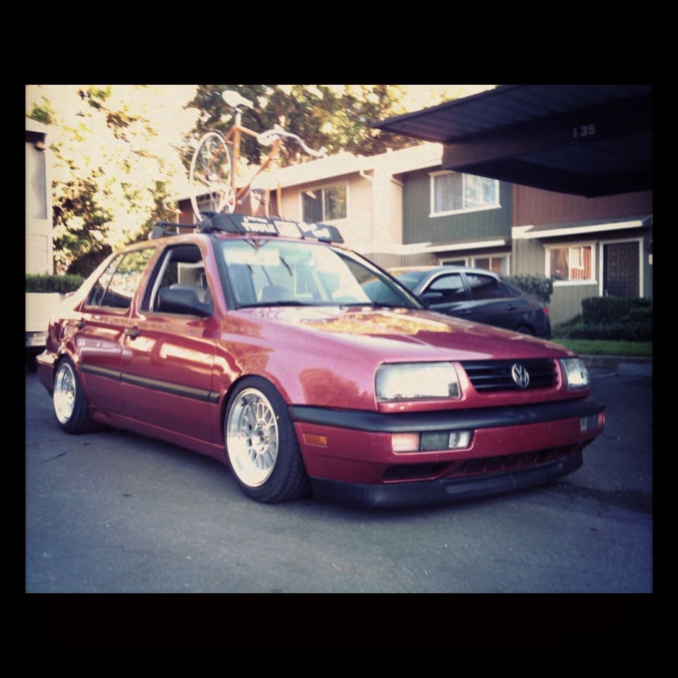 1996 Volkswagen Jetta with 15x8.25 drag dr44 wheels