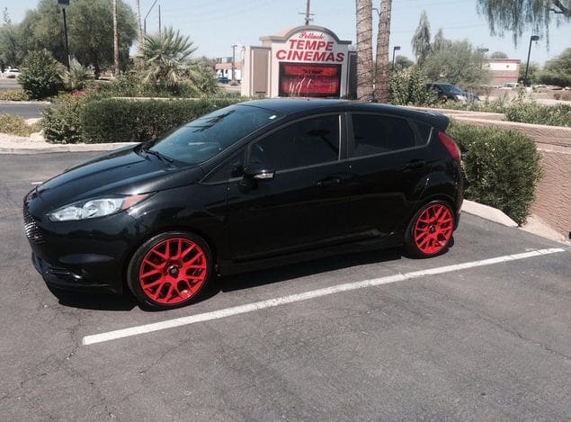2013 Ford Fiesta with 17x7.5 Sparco Pro Corsa wheels