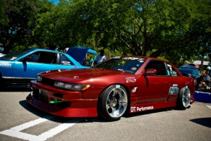 1989 Nissan S13 with 18x10 Stitch Evolutions wheels
