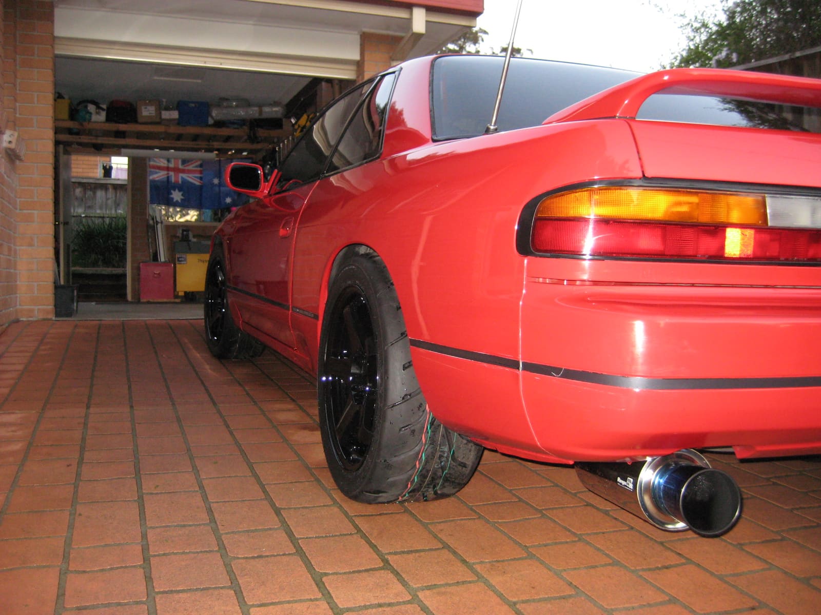 1991 Nissan S13 with 17x8 Koya Drift-tek wheels