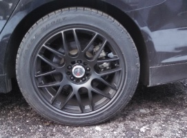 2015 Ford Fusion with 18x8 Drag DR-34 wheels