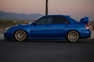 2007 Subaru Impreza WRX STi with 18x9 Rota G-Force wheels