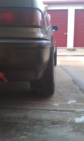 1989 Honda Civic with 15x7.5 Konig Candy wheels