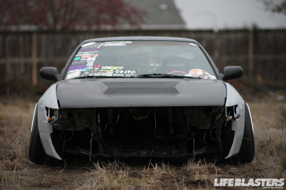 1992 Nissan S13 with 17x10.5 Work VS-KF wheels