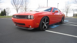 2010 Dodge Challenger with 20x8.5 Lexani R-Four wheels