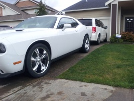 2011 Dodge Challenger with 20x8.5 Boss 338 wheels