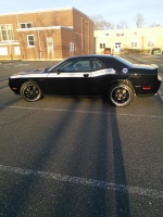 2010 Dodge Challenger with 20x8.5 American Racing Torq Thrust M wheels