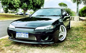 2001 Nissan S15 with 17x9.5 Advan RA03 wheels
